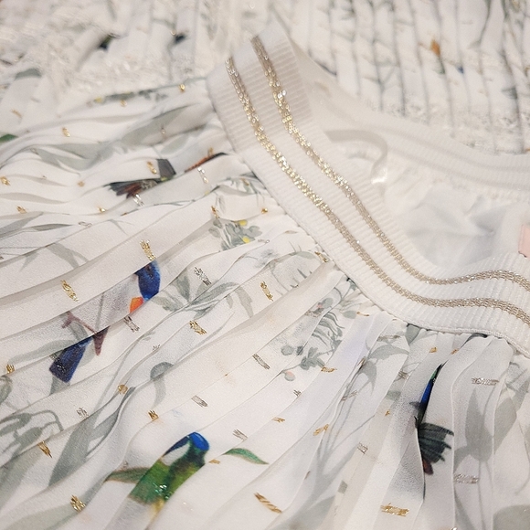 🍒NWT🍒 TED BAKER FORTUNE PLEATED MIDI SKIRT - Picture 9 of 10